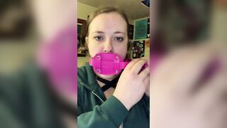 takes 4" sextoy gag training teaser