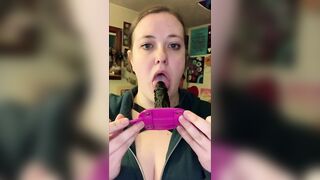 takes 4" sextoy gag training teaser