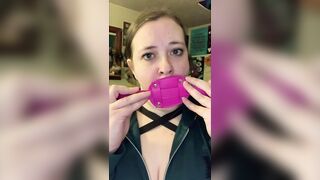 takes 4" sextoy gag training teaser