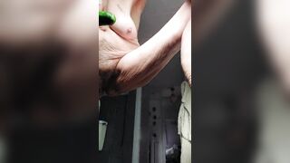 Granny screws hirsute vagina solo