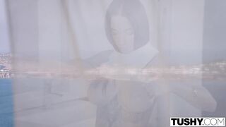 TUSHY Sexy College Student Liya Silver Has 1st Anal