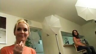 Behind the scenes with youthful honeys mad of suck and joy