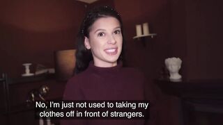Lonely Party Angel Creeps Off for Casting - Public Agent