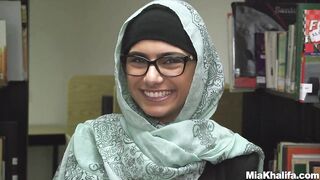 Mia Khalifa - Large Tit Mia Takes Large Dong in the Library