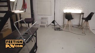 POV - Cum loving golden-haired Shalina Devine gobbles and grinds your dong