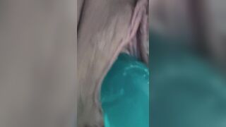 Banging bushy twat open on recent toy
