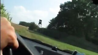 Lustful pair having hard sex in nature