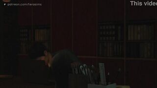Coarse sex with my step-daughter's wicked ally in my office - Sims 4, CG Porn