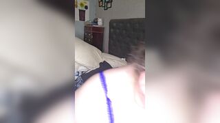 big beautiful woman in blue with double penetration