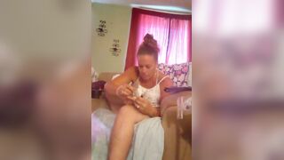 Upskirt Tease mother I'd like to fuck Painting Her Toenails
