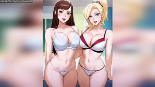D.Va and Leniency Overwatch Sexy Lesbo Scenes