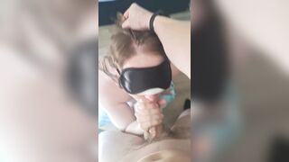 Curvy German Girlfriend gives Oral sex with Spunk fountain (POV)
