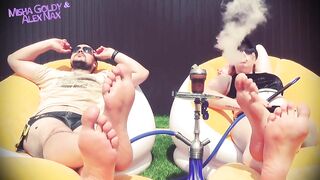 Lick Feet of Alpha Pair, Get Dose of Humiliations and Cum After Cum Countdown