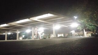 Risky sex in an empty parking lot!