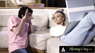 MOM'S MALE - Stepmom Pristine Edge Pulls An All-Nighter On Her Stepson's GIANT ROD!