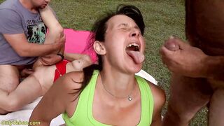real public aged groupsex sport fuckfest