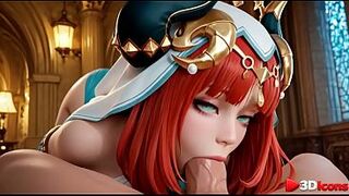 Nilou is greater amount than pleased to let herself be screwed by a large knob [AI]