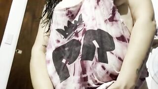 Hawt shower and hawt sex; I coat her with my cum.