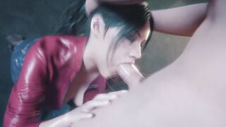 Claire Redfield gets a professional oral-sex . Resident Cold-blooded