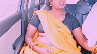 Villege maid car sex Telugu obscene talks.