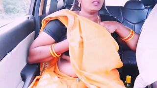 Villege maid car sex Telugu obscene talks.