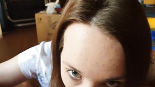 I gulp dad's cum after sucking his jock