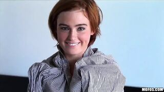 Merry redhead amateur Jodi Taylor is convinced to try anal