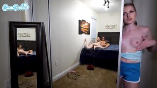 Tiny Angel Masturbates Whilst Watching Stepsister Scissor Some other Gal To a Groaning Climax