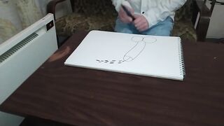 Stepdad Catches Stepson Drawing a Dong and Makes Him Ride His Thick Wang Bareback