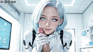 [AI-generated] Crave release: making love repeatedly with the blue-haired gal in the laboratory.