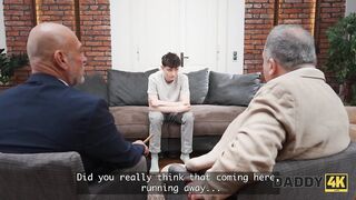 DADDY4K. A Youthful Cutie tries Sex with 2 Males for the 1st time