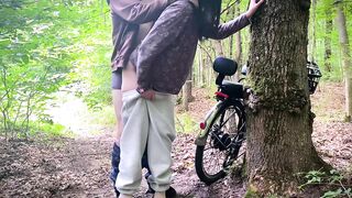 Helped a girl fix her bike in the centre of nowhere and that babe thanked me with a moist outdoor doggy position & drank all my cum