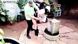 Nearly got fired garden services f***** my wife