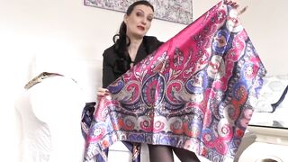 My Glossy Satin Scarves Are so Arousing! Lady Victoria Valente