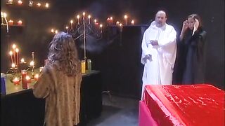 Slutty slut gets banged in church