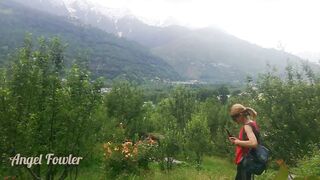 When u truly wish sex in nature - Beauty Fowler masturbating with tripod