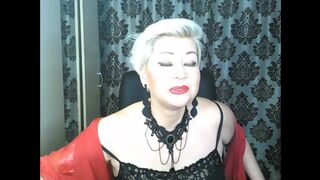 Older indecent wench pounds her snatch and butt with giant dildos in intimate show! This slut is my wife!