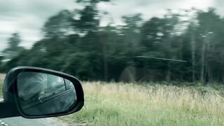 Roadtrip Cum - Foot Tease, Fresh Twat Piercing and Real Climax
