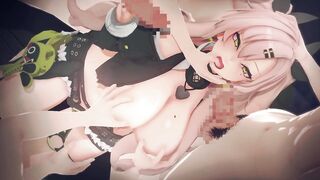 【Zenless Zone Zero Nicole Demara】group-sex CG Anime Animation.(Fingering,tugjob,oral job,sex)