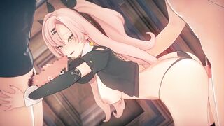 【Zenless Zone Zero Nicole Demara】group-sex CG Anime Animation.(Fingering,tugjob,oral job,sex)