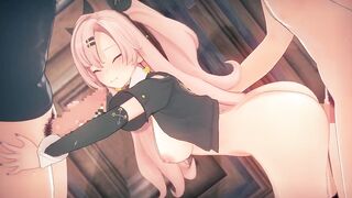 【Zenless Zone Zero Nicole Demara】group-sex CG Anime Animation.(Fingering,tugjob,oral job,sex)