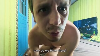 Bare Amateur Shaking on Vibration Plate Reading and Answering Comments Every day Series English Subs