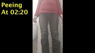 Amateur teen pees ebony jeans