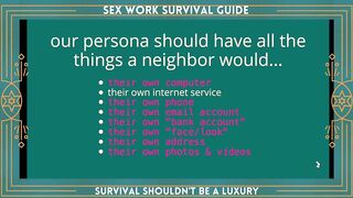 2021 Sex Work Survival Guide Conference - How to establish & maintain accounts online with privacy