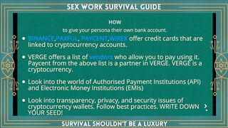 2021 Sex Work Survival Guide Conference - How to establish & maintain accounts online with privacy