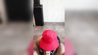 POV Amateur Latin chick: My boyfriend films me from above during the time that I suck his knob
