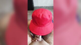 POV Amateur Latin chick: My boyfriend films me from above during the time that I suck his knob