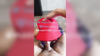 POV Amateur Latin chick: My boyfriend films me from above during the time that I suck his knob
