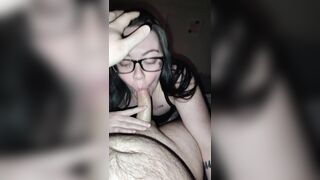 Sexy wife surprises me with late night blow job