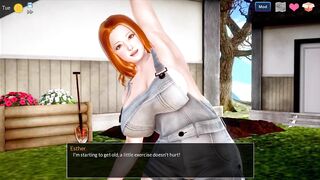 6 - Mythic Manor - Hot mother i'd like to fuck Esther pee in the water closet and her huge boobs.